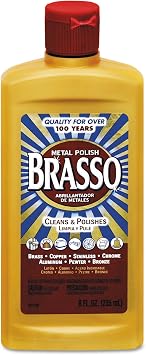 BRASSO 89334 Metal Surface Polish, 8 oz Bottle Pack of 8