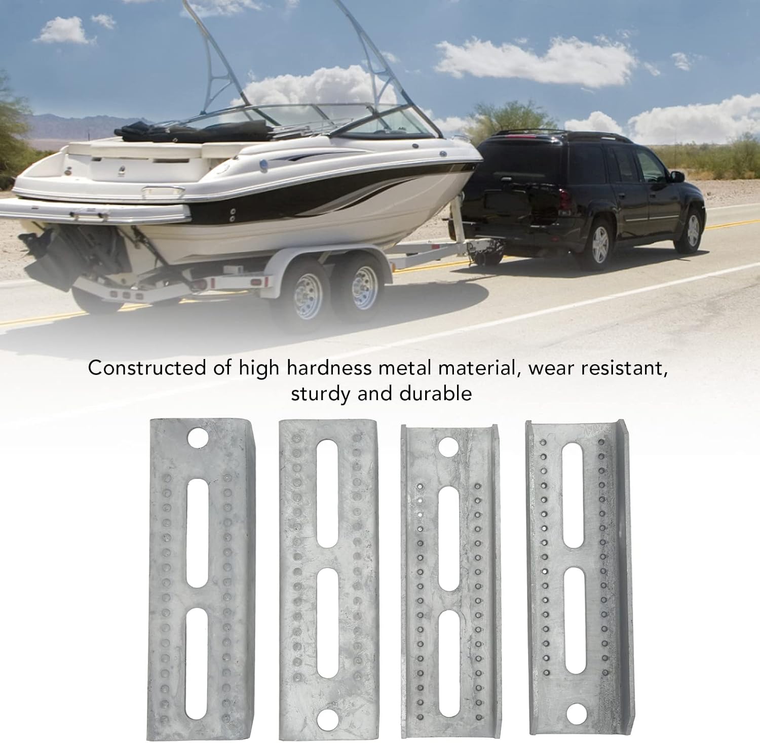 Galvanized Swivel Bunk Bracket Kit Adjustable Sturdy Construction for 3x3 Boat Trailer Cross Member Top Bunk Brackets Mount & Square U Bolts