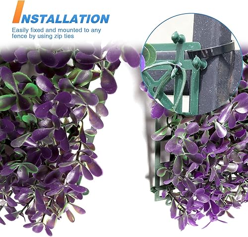 Miniatura 4 de TANG Paneles de pared de césped falso de maní, telón de fondo de 20 x 20 pulgadas, paneles de boj artificiales, decoración de pared verde, pared de