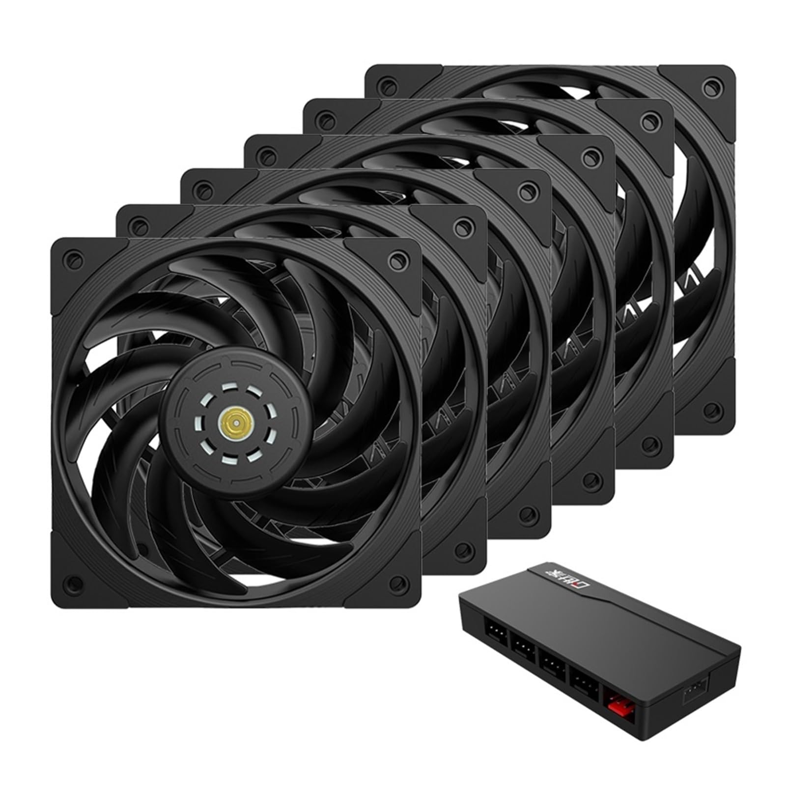 Ventilateur 12cm 12V 4PIN PWM pour boîtier PC silencieux noir
