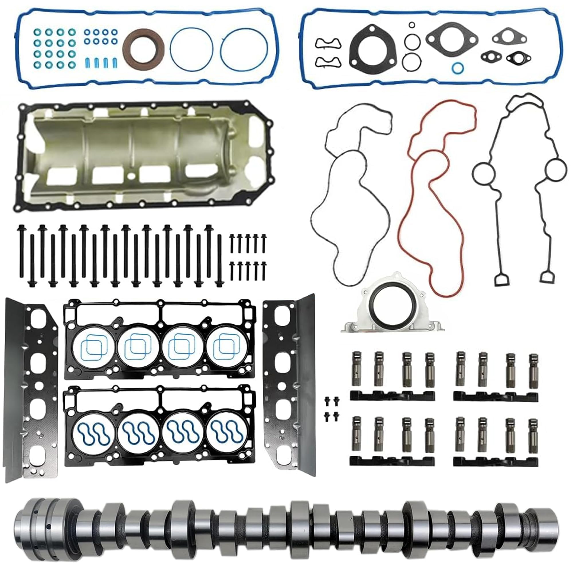 5.7L Hemi MDS Camshaft Lifter Kit Compatible with 2009-2015 Chrysler 300,Dodge Challenger,Charger,Durango,Ram 1500,2500,3500,Jeep Grand Cherokee,Commander, Replace OE#HS26423PT 53022372AA 53021726AD