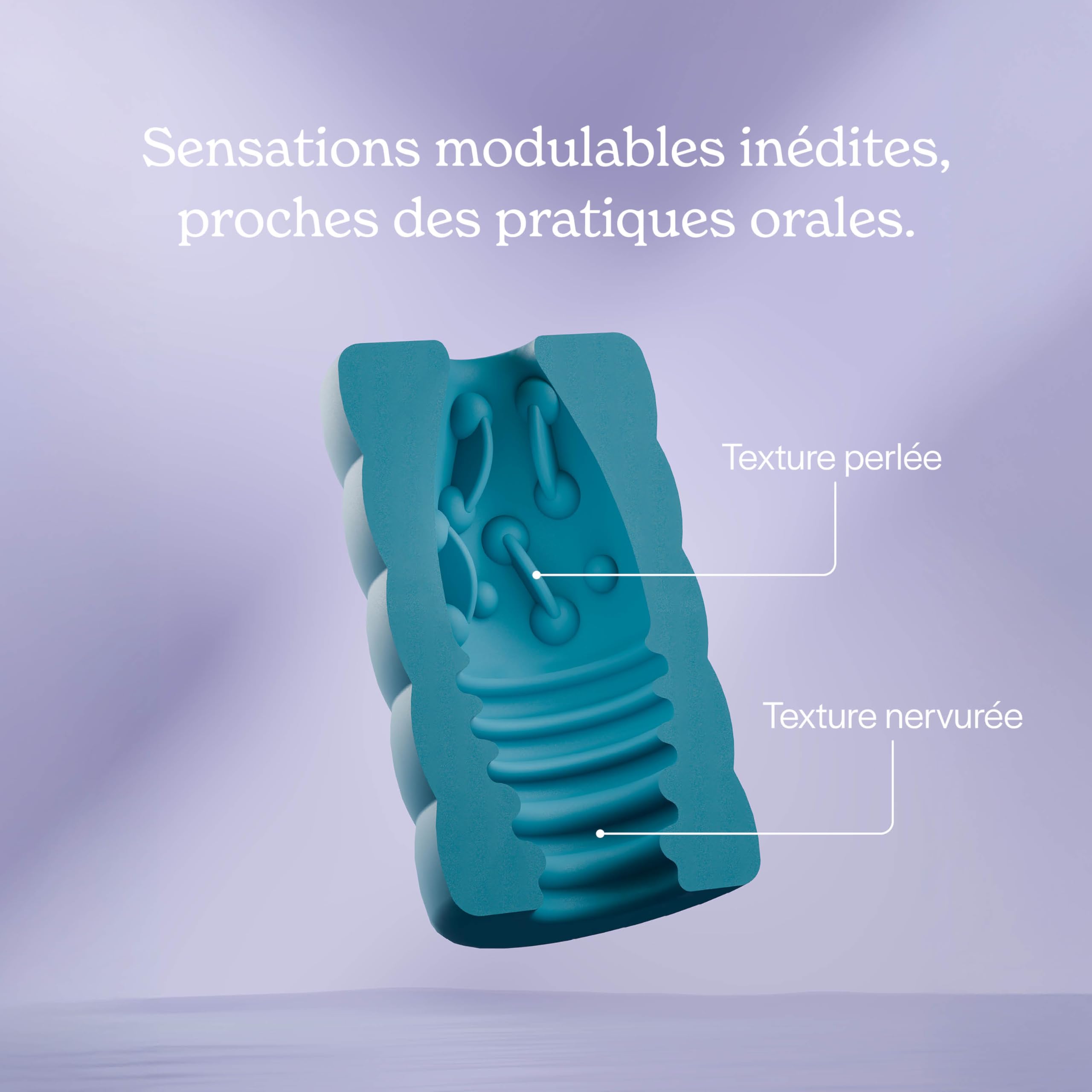 MY LUBIE - Halo, Masturbeuse homme en Silicone Moelleux Extensible | Intérieur texturé | Double entrée | Réutilisable | Jouet pour adulte toutes tailles | Couple