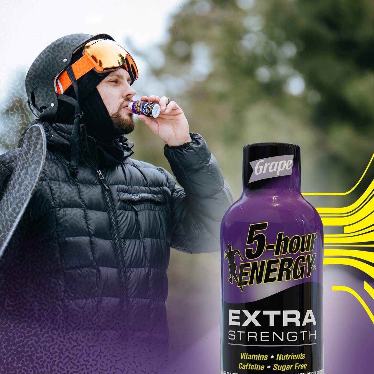 5-hour ENERGY Extra Strength Energy Shot | Grape Flavor | 1.93 oz. | 24 Count | Sugar-Free & Zero Calories | B-Vitamins & Amino Acids | 230mg Caffeinated Energy Shot | Dietary Supplement : Grocery & Gourmet Food