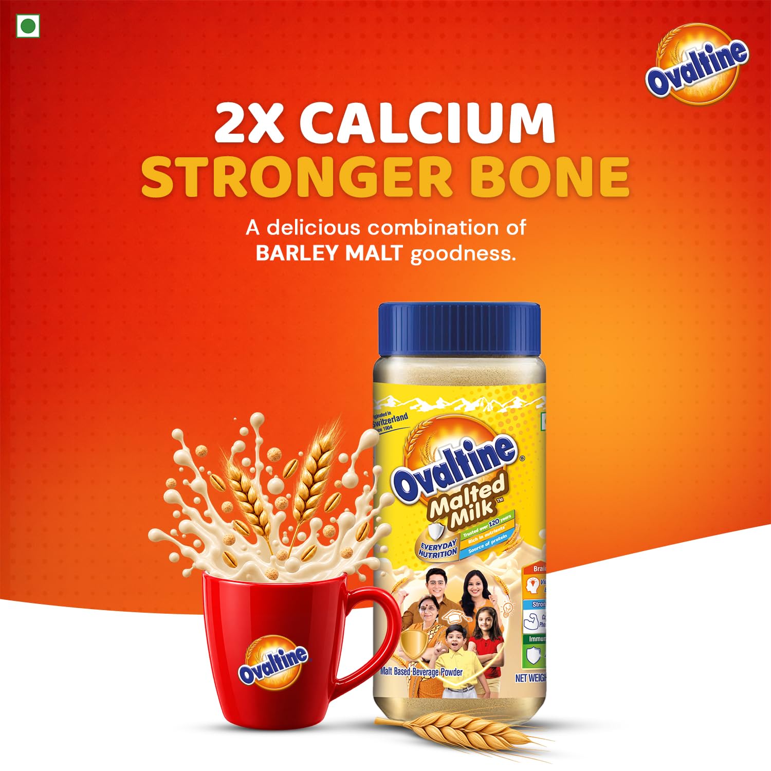OVALTINE Malted Health Drink Milk Powder, Health Drink for Kids & Adults, Nutrition Drink with Vitamins Minerals, Rich Malty Flavour Milk Mix in Glass Jar for Daily Energy & Wellness, 400g (Pack of 2) — Amazon image 4