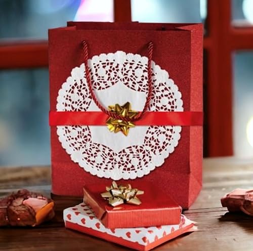 Miniatura 8 de The Baker Celebrations Tapones de encaje de papel redondo blanco (paquete de 100) fabricados en Canadá (8 pulgadas)