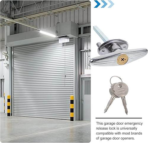 Miniatura 8 de DOITOOL 1 juego de cerradura de puerta de garaje, manija de puerta de garaje, cerradura de cobertizo de repuesto, cerradura de puerta de cobertizo,