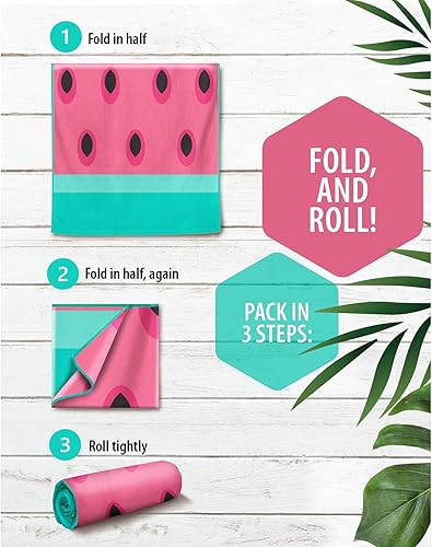 Vista 203 de VENTURE 4TH Toalla de playa de microfibra: secado rápido, compacta, sin arena, absorbente, a prueba de arena y ligera, perfecta para camping, playa