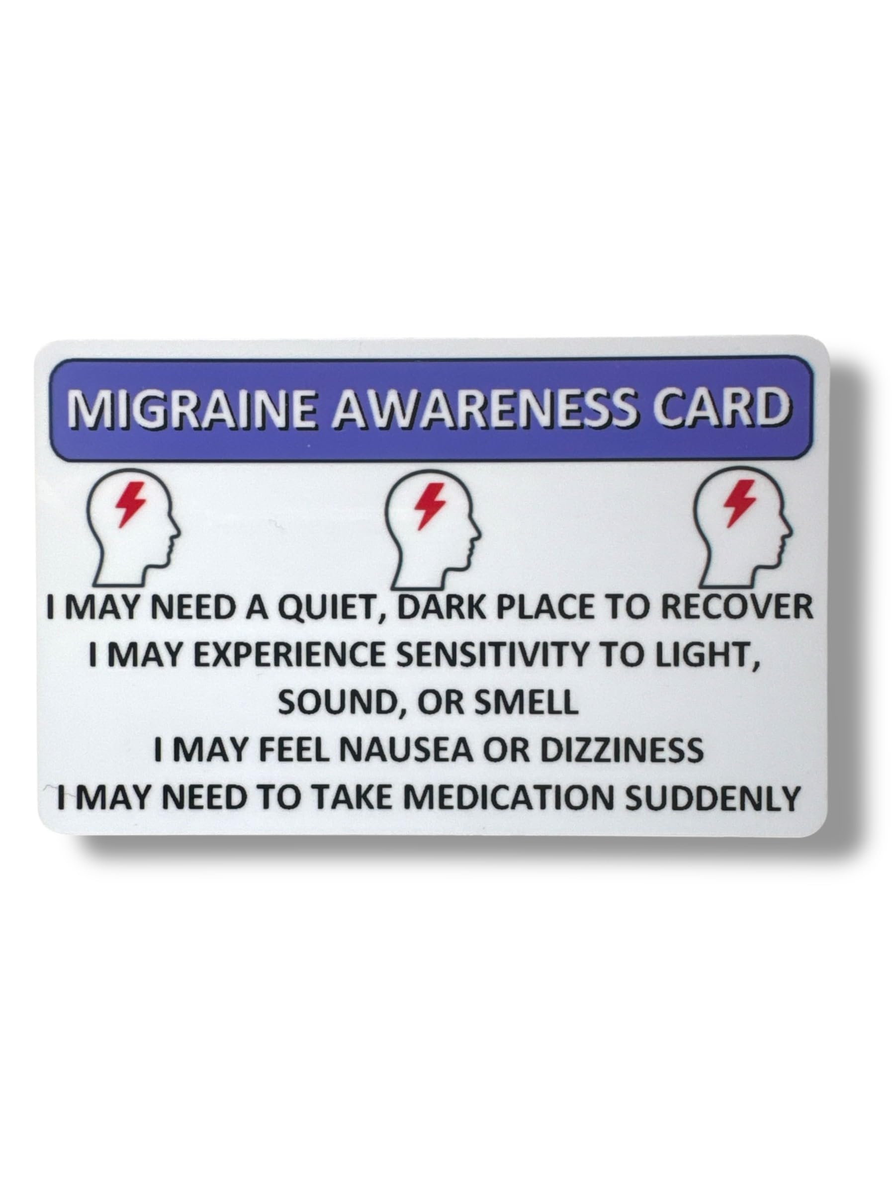 Medical Awareness Information Card (Migraine Awareness) — image 1
