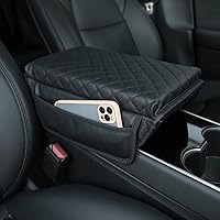 Vista 1 de LXUNYI Car Armrest Cover, Car Armrest Box Pad, Universal Heighten Memory Foam Leather Car Center Console Cover, Car Armrest Cushion, Car Center