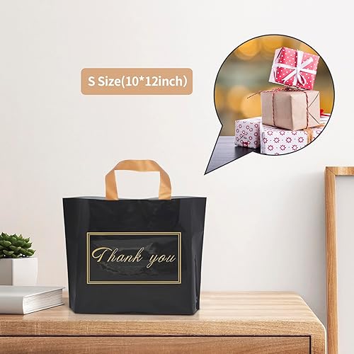 Miniatura 4 de WAKAKO Paquete de 60 bolsas de compras de agradecimiento, bolsas de regalo de agradecimiento de 12 x 10 pulgadas con asa para pequeñas empresas,