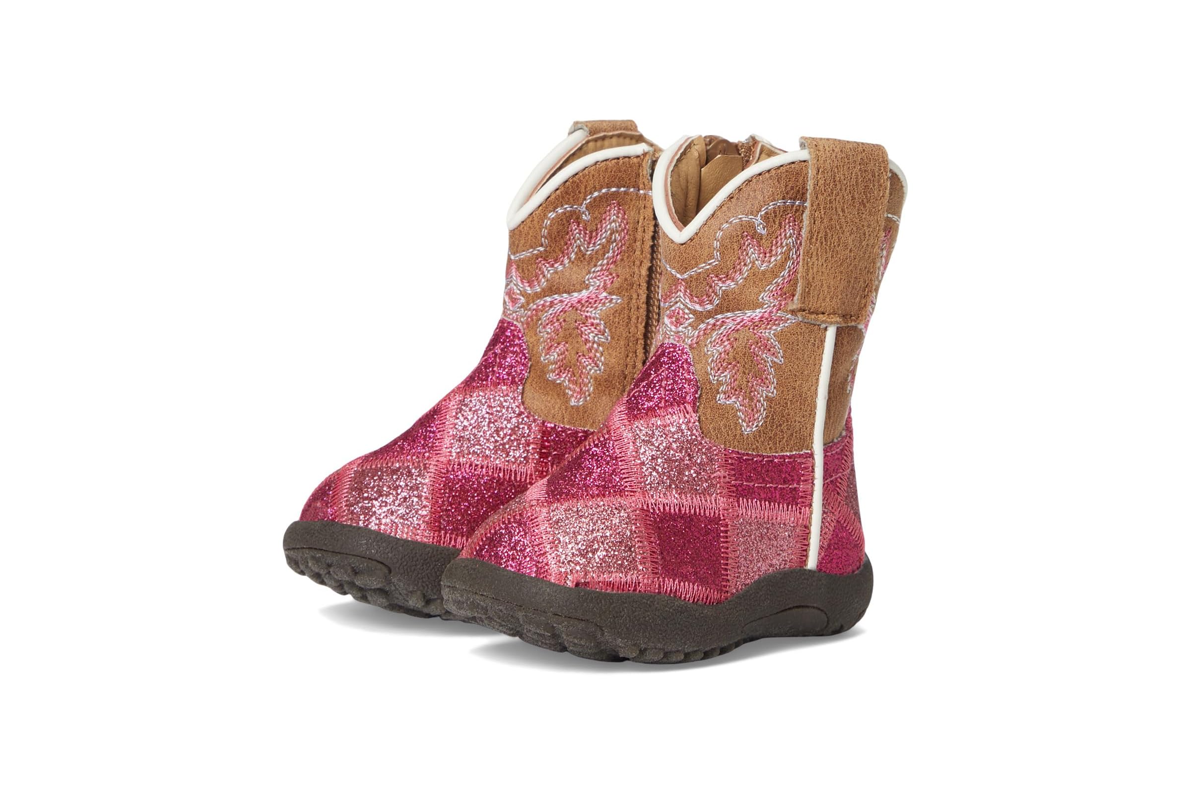 Ботинки Roper Kids Cowbabies Glitter Blocks (Infant/Toddler)