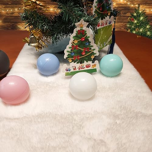 Miniatura 5 de Camino de mesa decoración de mesa de comedor de piel sintética blanca leche para invierno hogar fiesta tocador cumpleaños Navidad Acción de Gracias