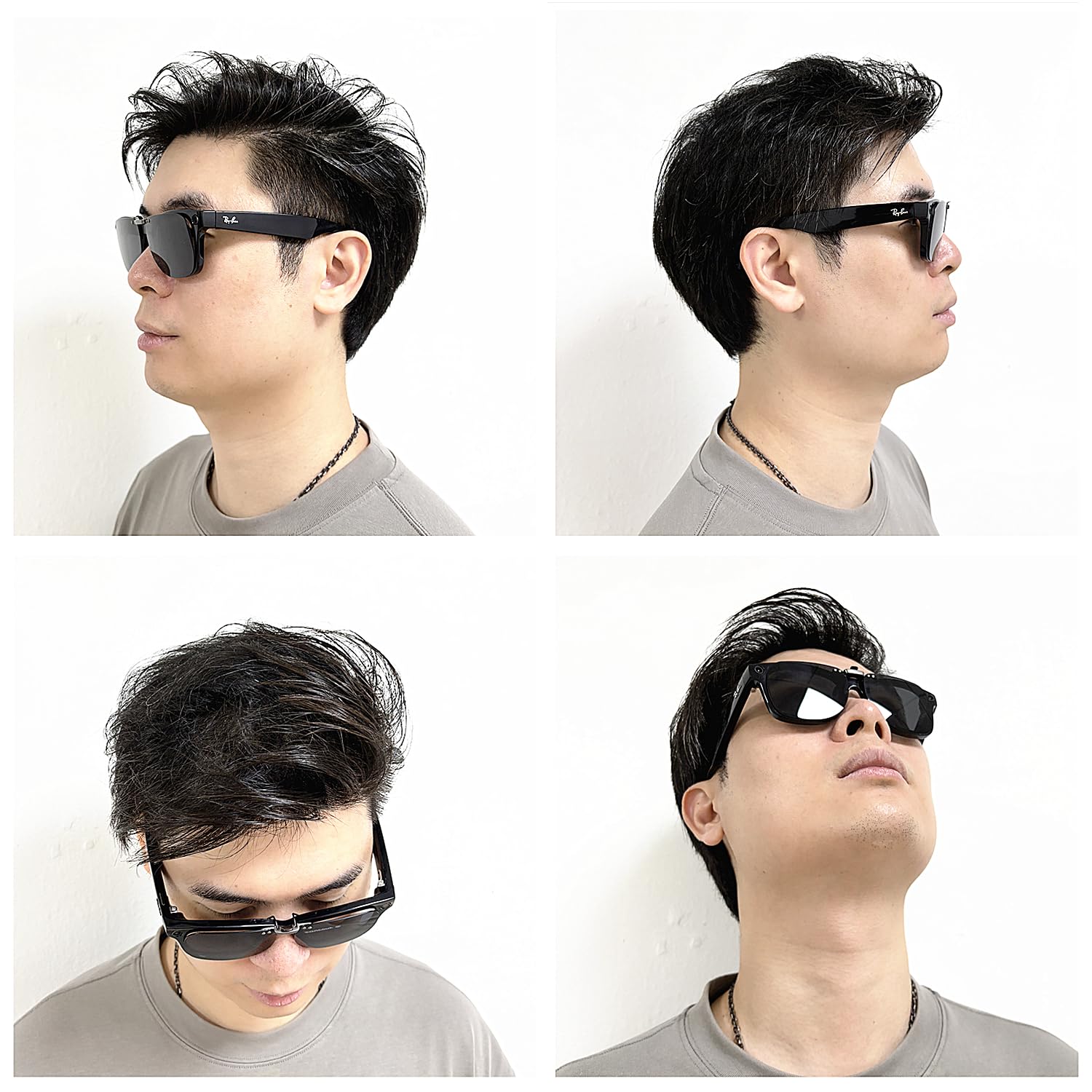 Lentilles polarisées à clip compatibles avec Ray-Ban Meta Wayfarer 50-22 (lot de 2)