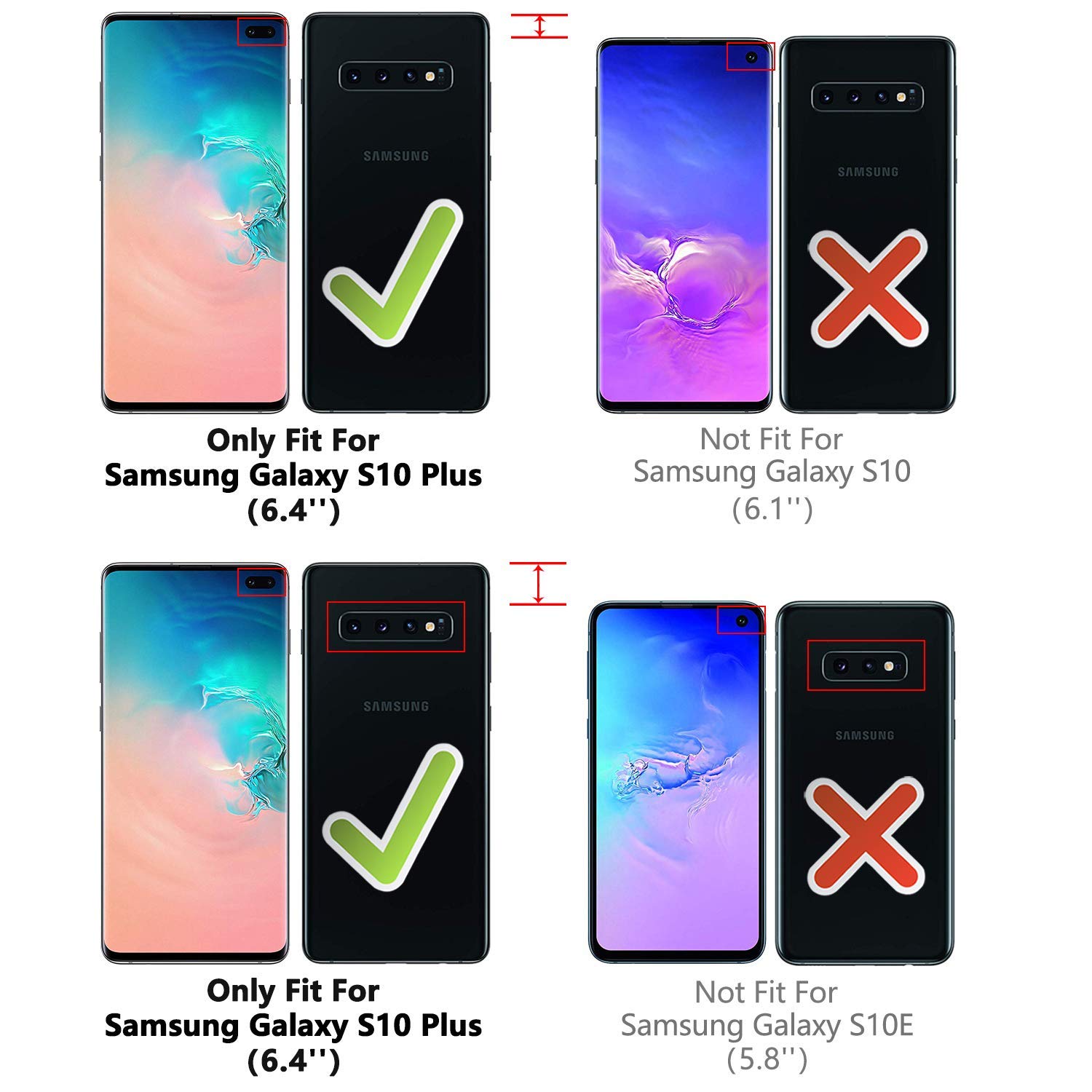 Etui na telefon komórkowy Samsung Galaxy S10 / S10 Plus / S10e, Premium skórzane etui ochronne z klapką do Samsung Galaxy S10 / S10 Plus / S10e etui skórzane od wewnątrz i na zewnątrz (S10 Plus,