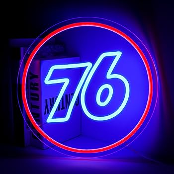 Union 76 ライトアップ　看板　ガソリンスタンド　ネオンサイン　ガレージ Union 76 ライトアップ 看板 ガソリンスタンド ネオンサイン ガレージ