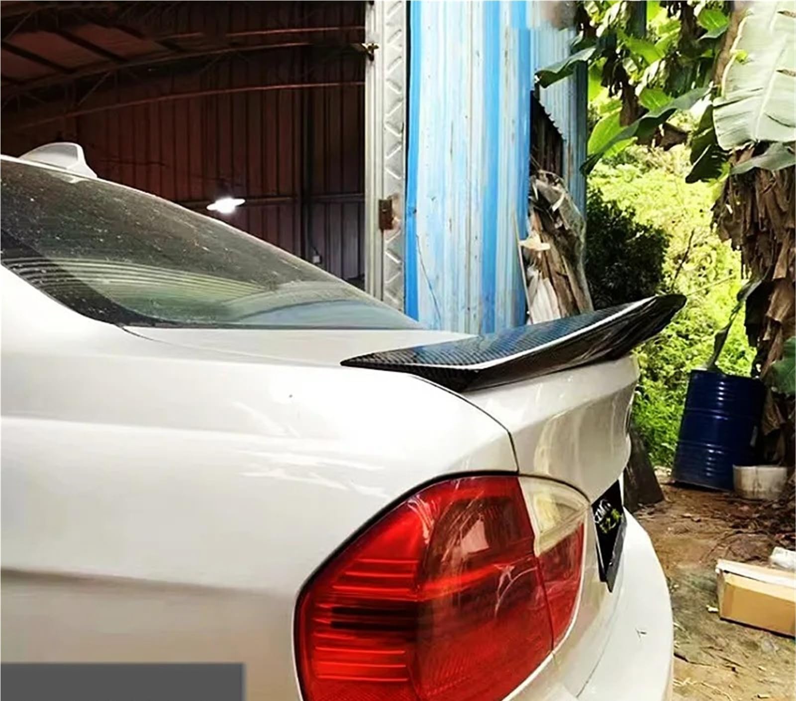 Dla B&MW Seria 3 E90 2005-2012 Spoiler Bagażnika Skrzydło Na Klapie Lotka Tylny Dekoracyjny Dodatek Samochodowy Spojler Tylny Trunk Wing(Carbon Printing)