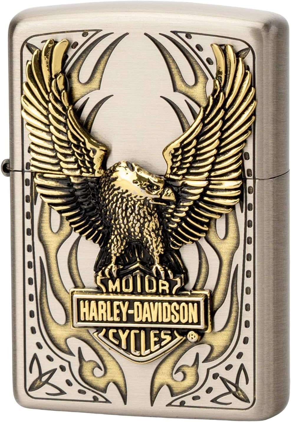 Zippo Harley Davidson Japan Limited Oxidized Brass Big Eagle Metal HDP-73