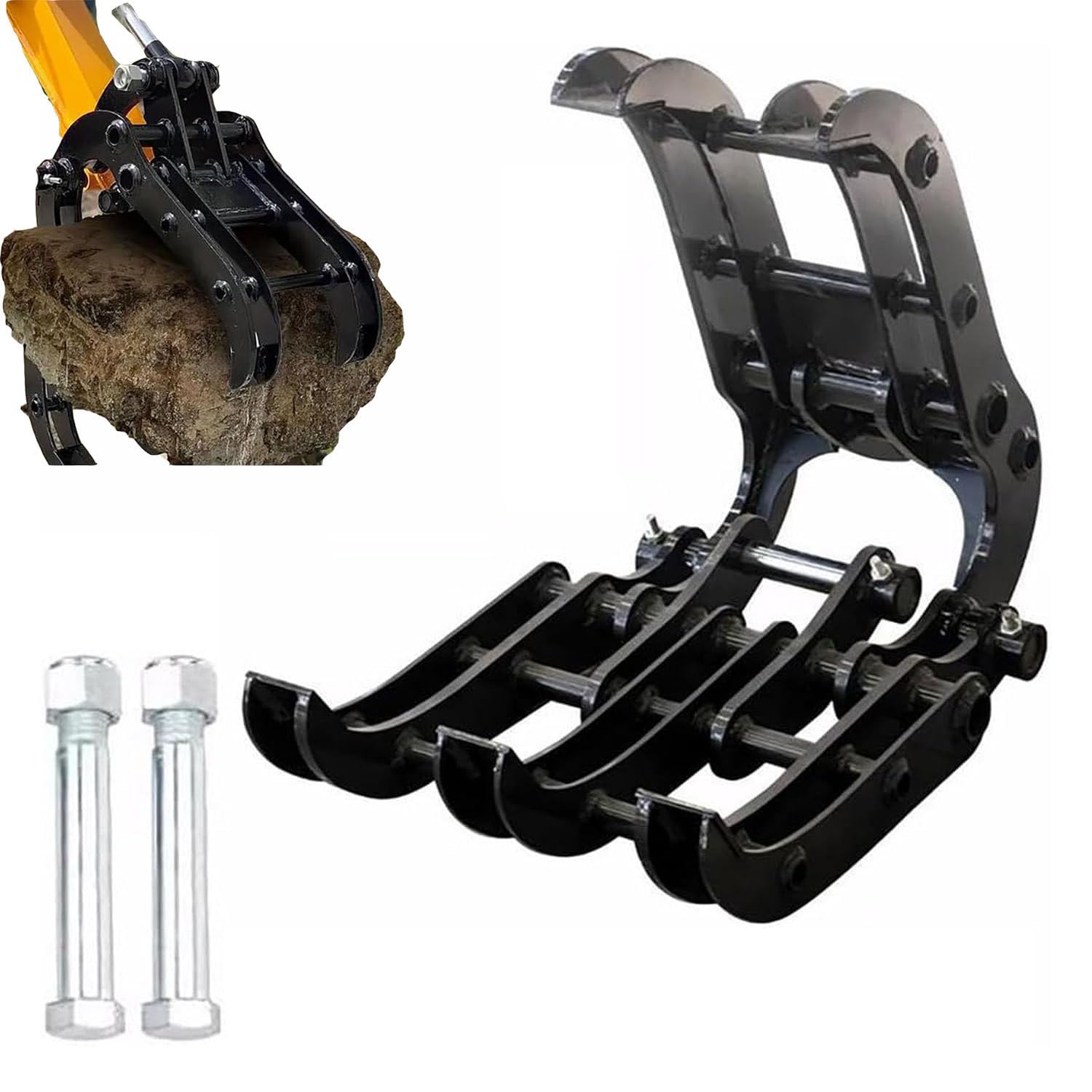 Pinza per legno per escavatore posteriore largo,pinza per miniescavatore,accessori per escavatori,per movimentazione rocce,presa tronchi,bonifica terreni,palificazione