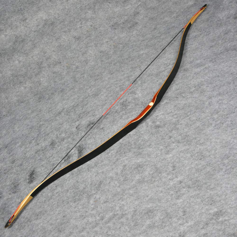 SHARROW Tiro con L'Arco Arco Tradizionale Arco Ricurvo Arco Lungo Longbow Fatto a Mano Cavallo da Caccia Mongolo Arco in Legno 20-50lbs per Principianti Gioco di Allenamento Sportivo all'aperto