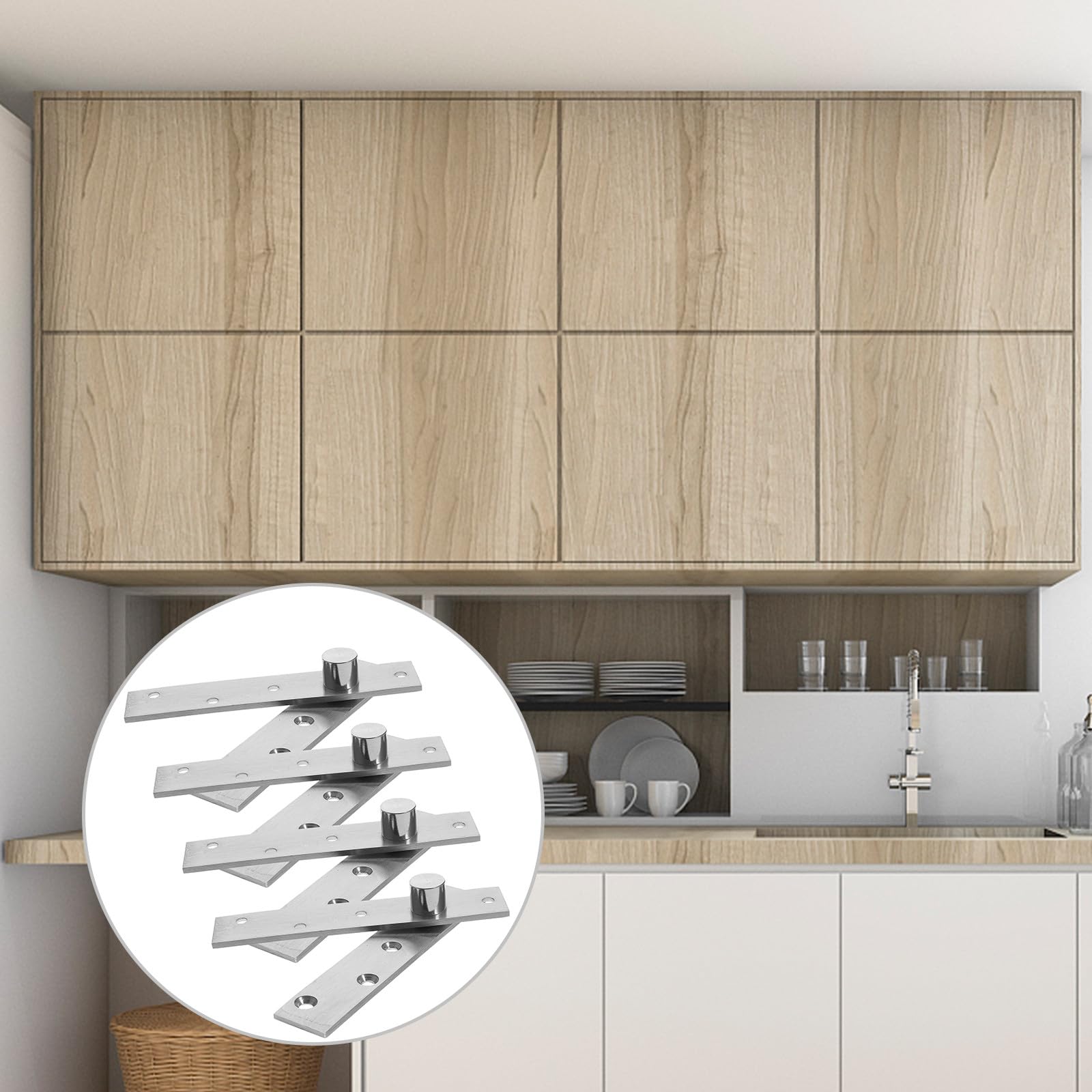 Bisagra Oculta Giratoria de 360 Grados para Puerta, 4 Piezas
