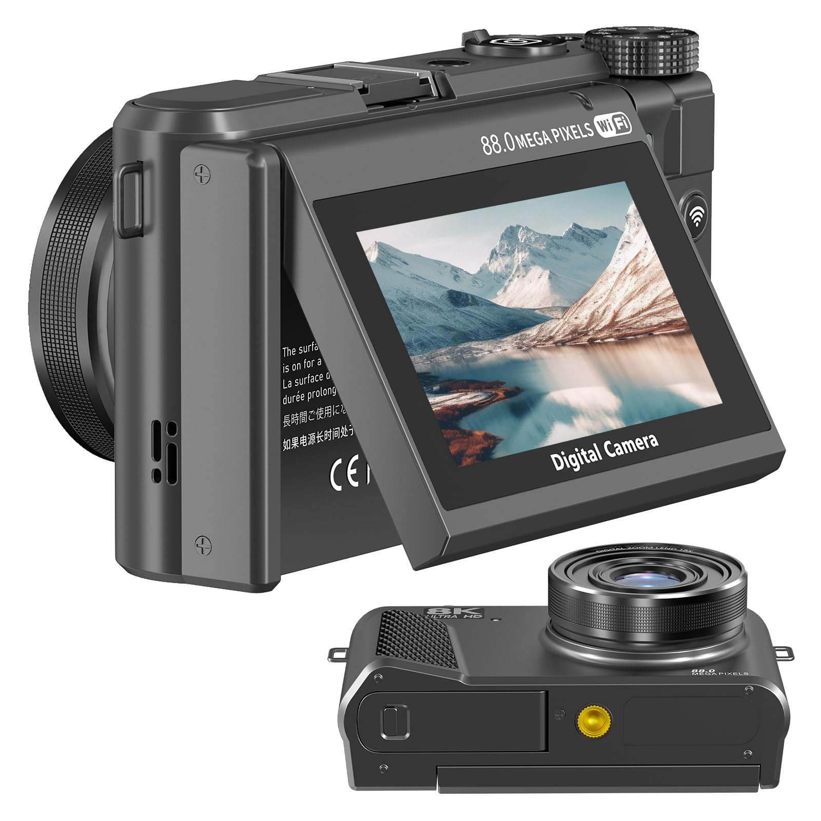 Amazon.com : 8K Digital Camera for Photography, 88MP WiFi Vlogging