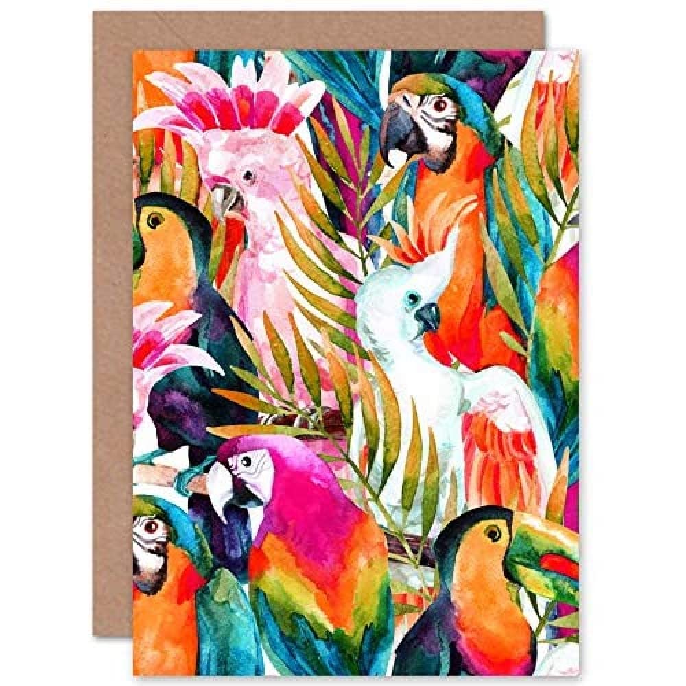 Bird Pattern Painting Card With Envelope