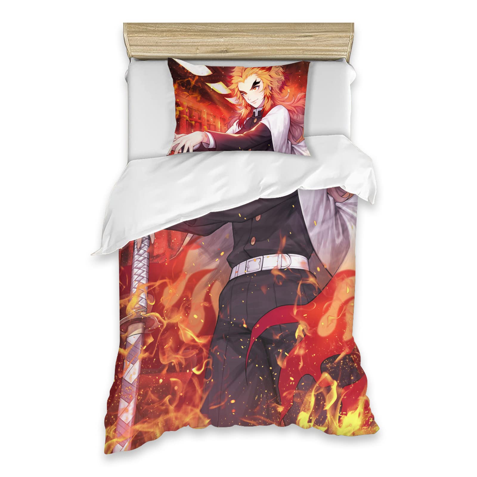 Amazon｜煉獄杏寿郎 布団カバー 2点セット 掛け布団カバー