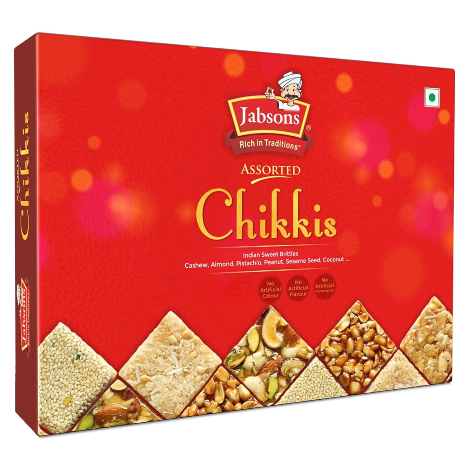 Chikki Assorted, Indian Sweet Brittles, 800 G (28.2 Oz)