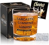 Funny Personalized Whiskey Glasses for Men - Engraved Gag Gifts for Dad, Husband, Christmas White Elephant Bourbon Lovers Ithmahco