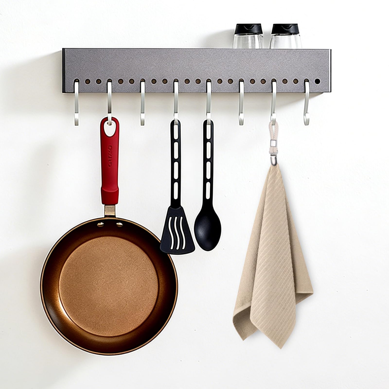 9 Pz Ganci Appendi Asciugamani Bagno, Clip Asciugamani da Appendere, Clip da Appendere in Bagno o in Cucina
