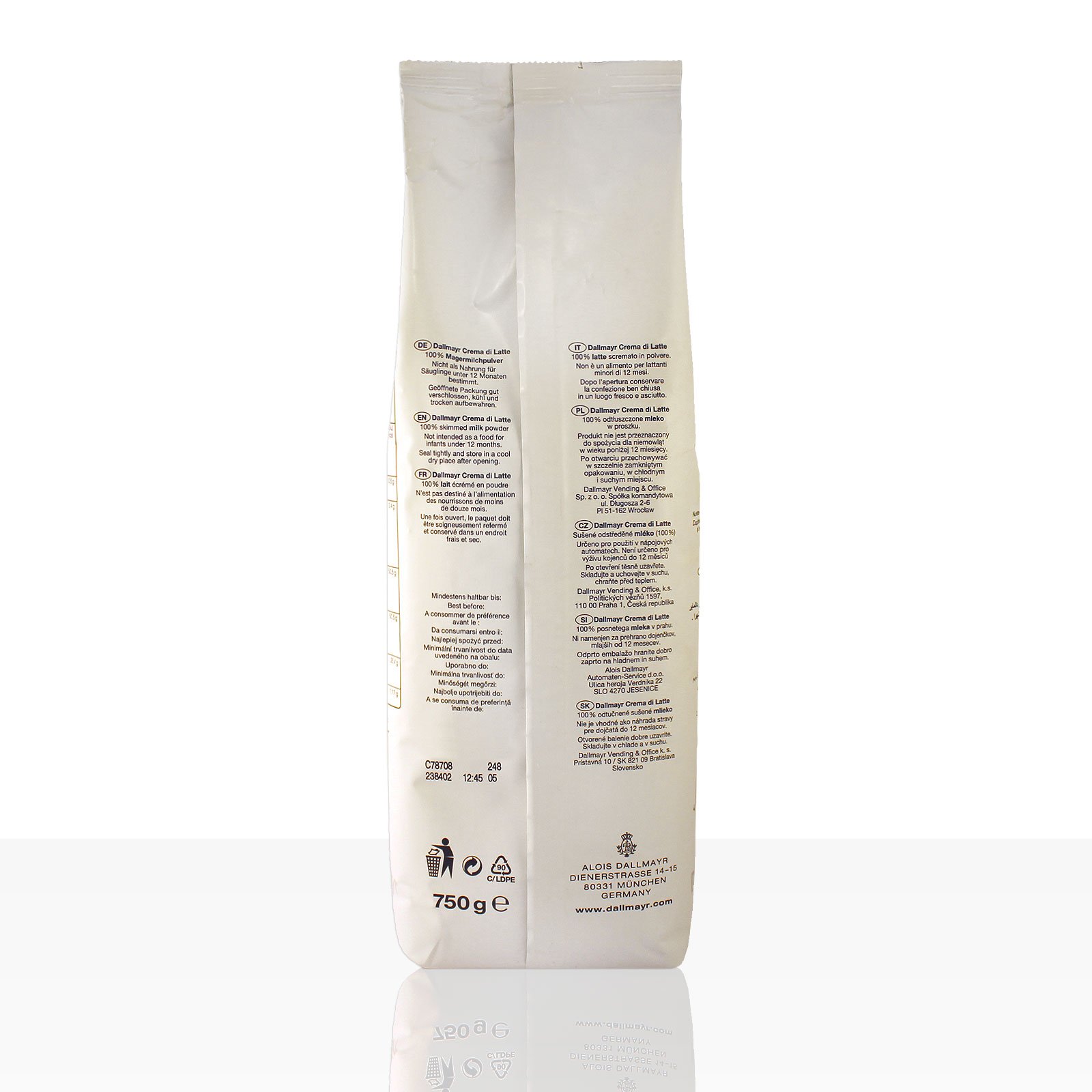 Dallmayr Crema Di Latte 6 x 750g Topping Milchpulver