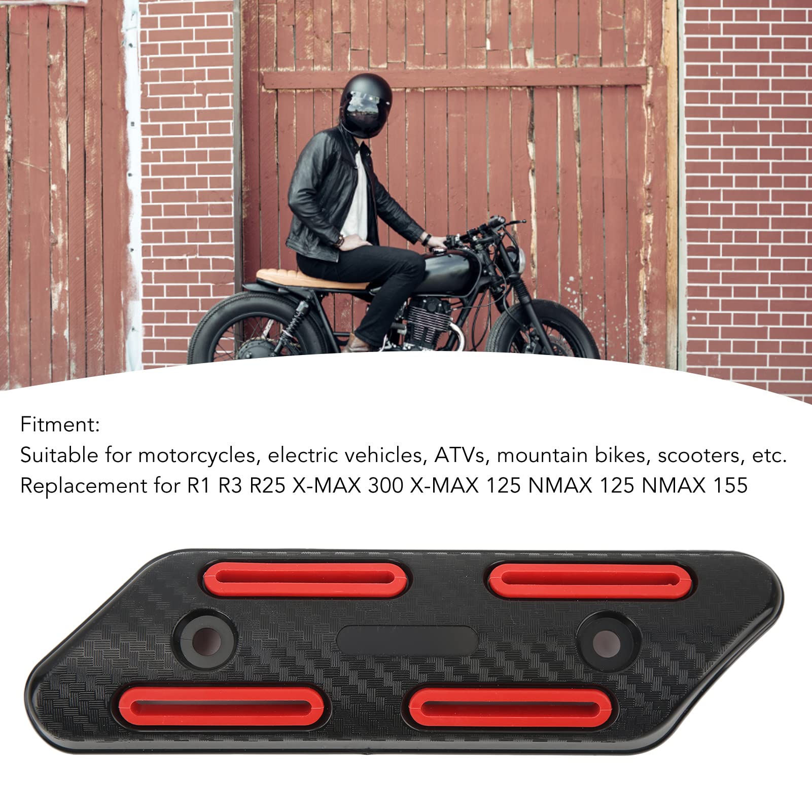 Protector Térmico Para Tubo De Escape De Moto | Cubierta Resistente Al Calor De Aluminio | Anti-quemaduras Para Cross, EC, FSE, KX125 (Plata)