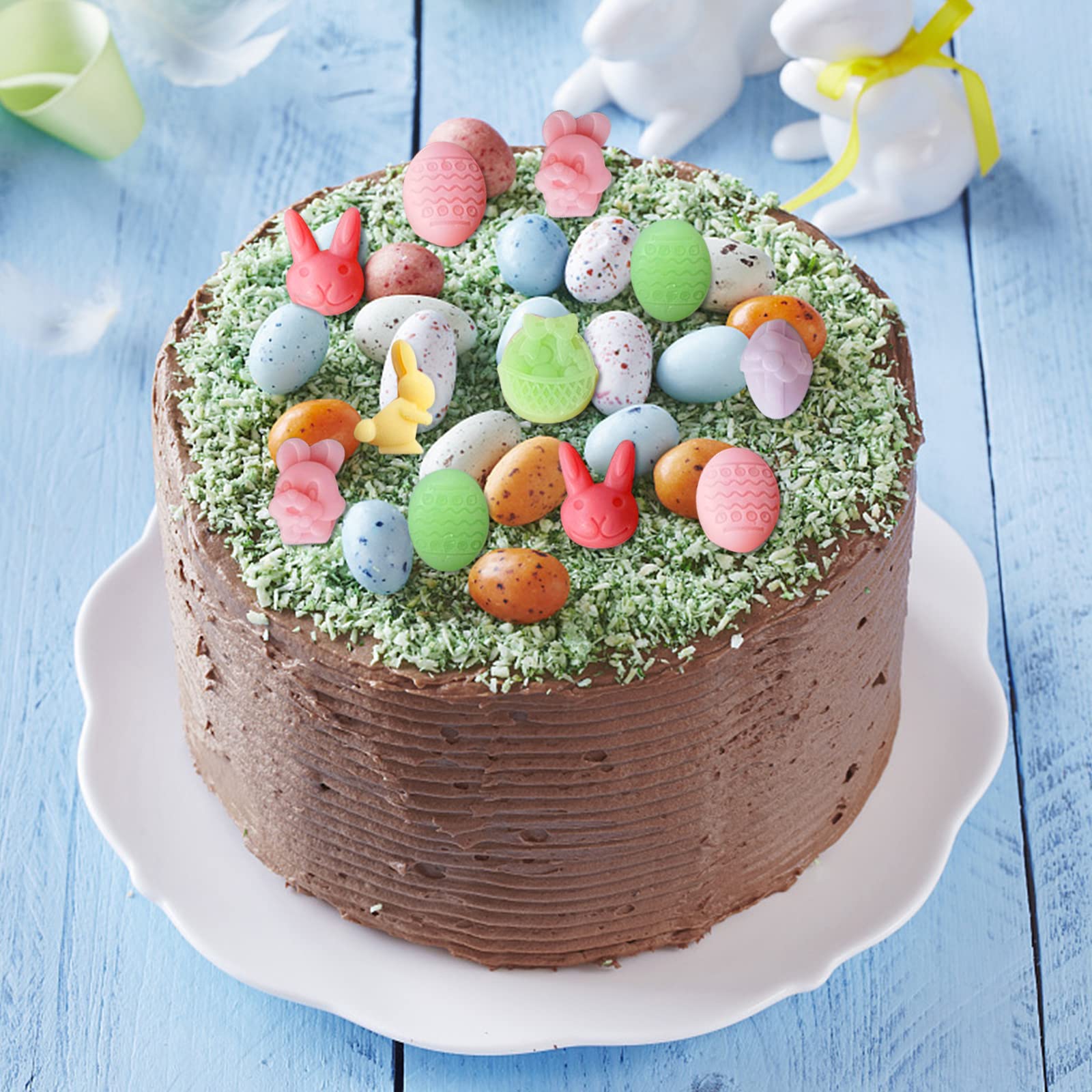 Stampini Pasquali In Silicone - 2 Pezzi Per Conigli E Uova, Per Dolci E Cioccolato - Foto 1