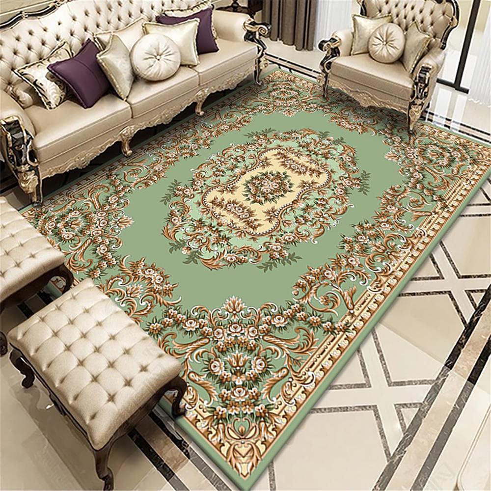 Tapis de cuisine salon or et vert pour sublimer votre intérieur moderne