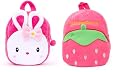 blue tree Kids School Bag Soft Plush Backpack Cartoon Bags Mini Travel Bag for for Girls Boys Toddler Baby Konggi Rabbit