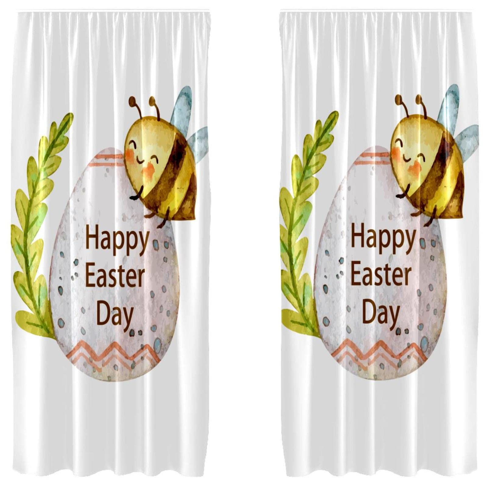 Paneles de decoración para sala con diseño refinado de abeja de Pascua de 55x84"