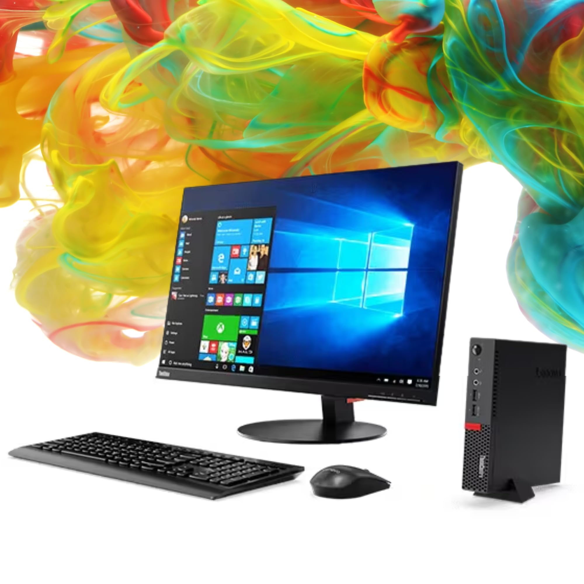 Lenovo ThinkCentre, Mini Pc Tiny, Intel i5-6400 4 Core 2.5 Ghz, Ram 16Gb SSD 256Gb, Pc Desktop Mini con Omaggio Chiavetta Wi-fi (Ricondizionato)