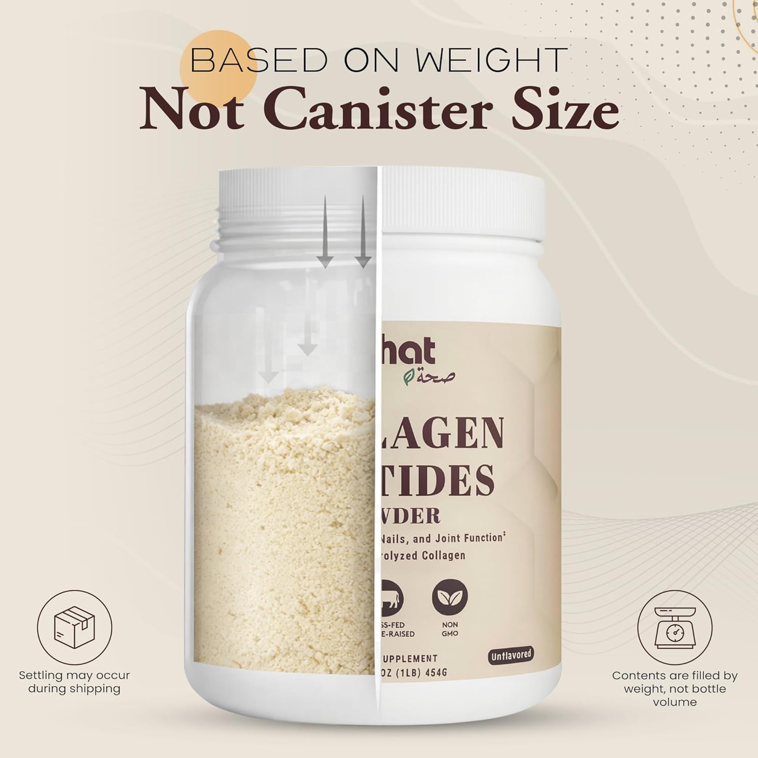 Sehat Halal Collagen Protein Powder, Collagen Peptides Powder, Supports Healthy Hair, Skin, Nails and Joint Function, Grass-Fed Beef Collagen, Type I & III Hydrolyzed, Non-GMO, Unflavored, 45 servings - Image 5