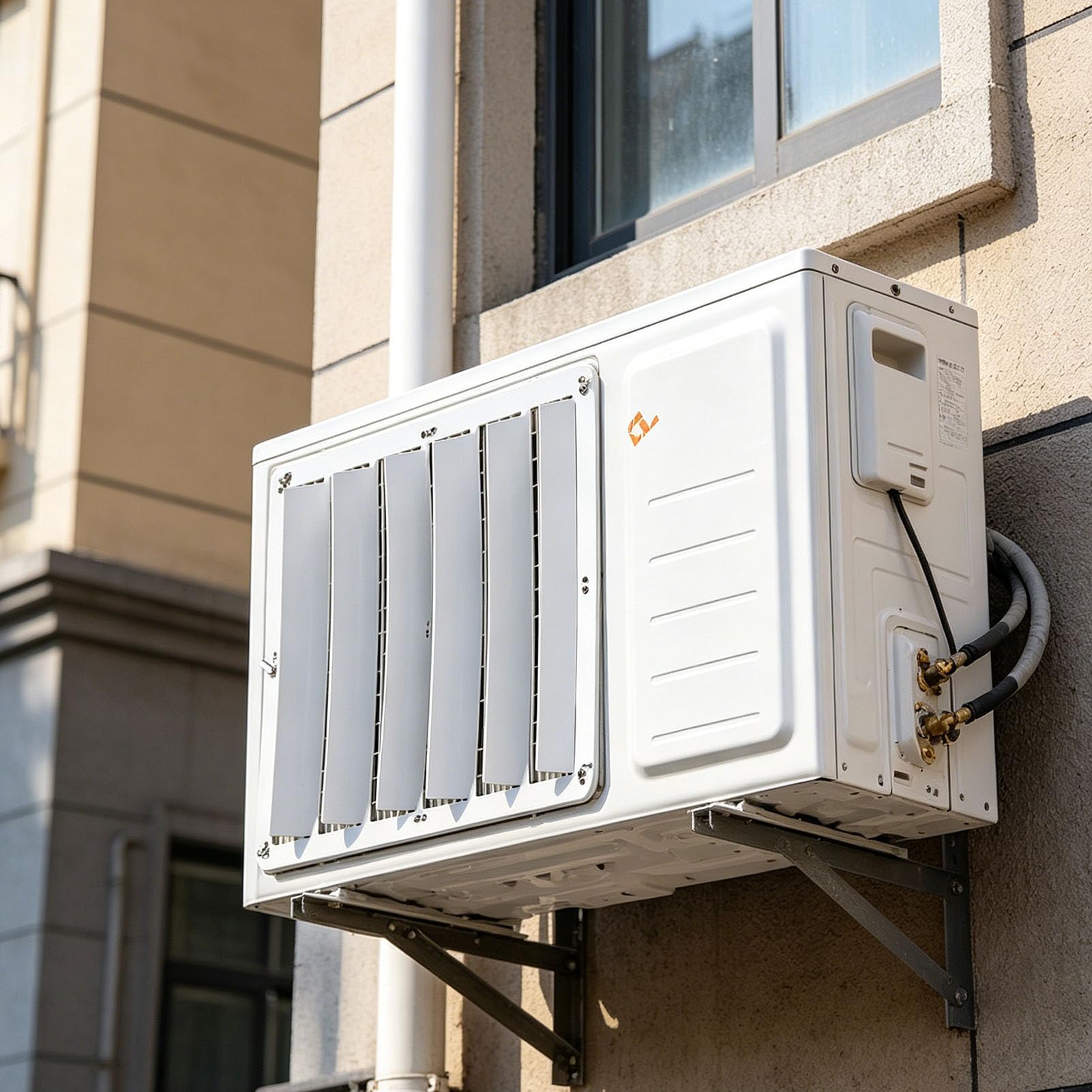 Deflettore per condizionatore d'aria in acciaio inossidabile, copertura universale anti-diretta per guida del vento, deviatore pompa di calore, deflettore condensatore per raffreddamento efficiente