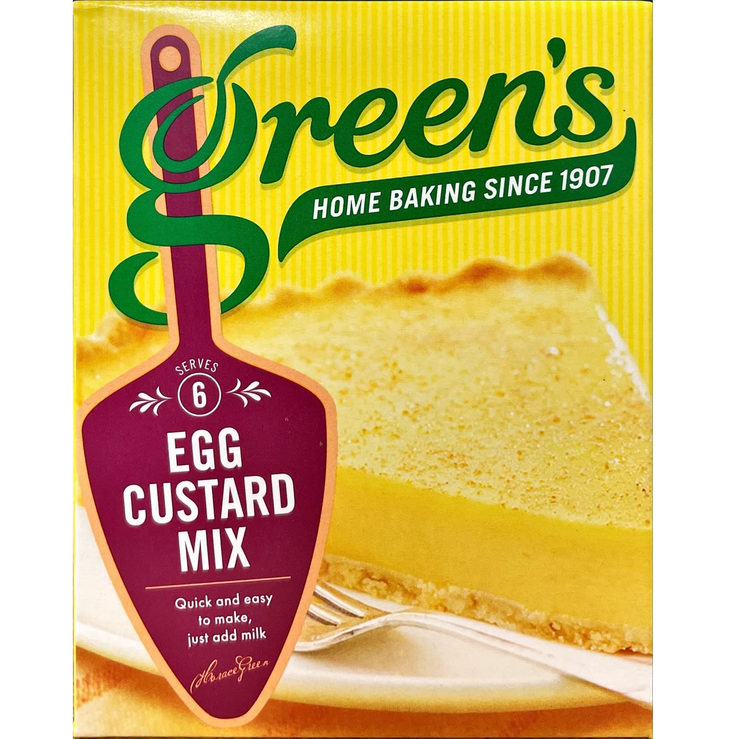 Green's Egg Custard Filling Mix 54g Pack of 6 | Easy Creamy Custard Tarts, Vegetarian Friendly Baking Essential