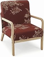 Vista 21 de Deisy Dee Funda para silla moderna de mediados de siglo impresa, Fundas elásticas para sillón de lectura, fundas tapizadas para sillas de sala Negro