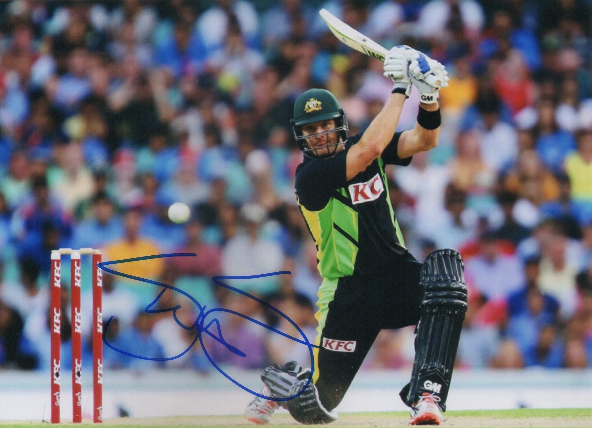 5x7 Inches Original Autographed Photo of Australian Crickter Shane Watson-image-30