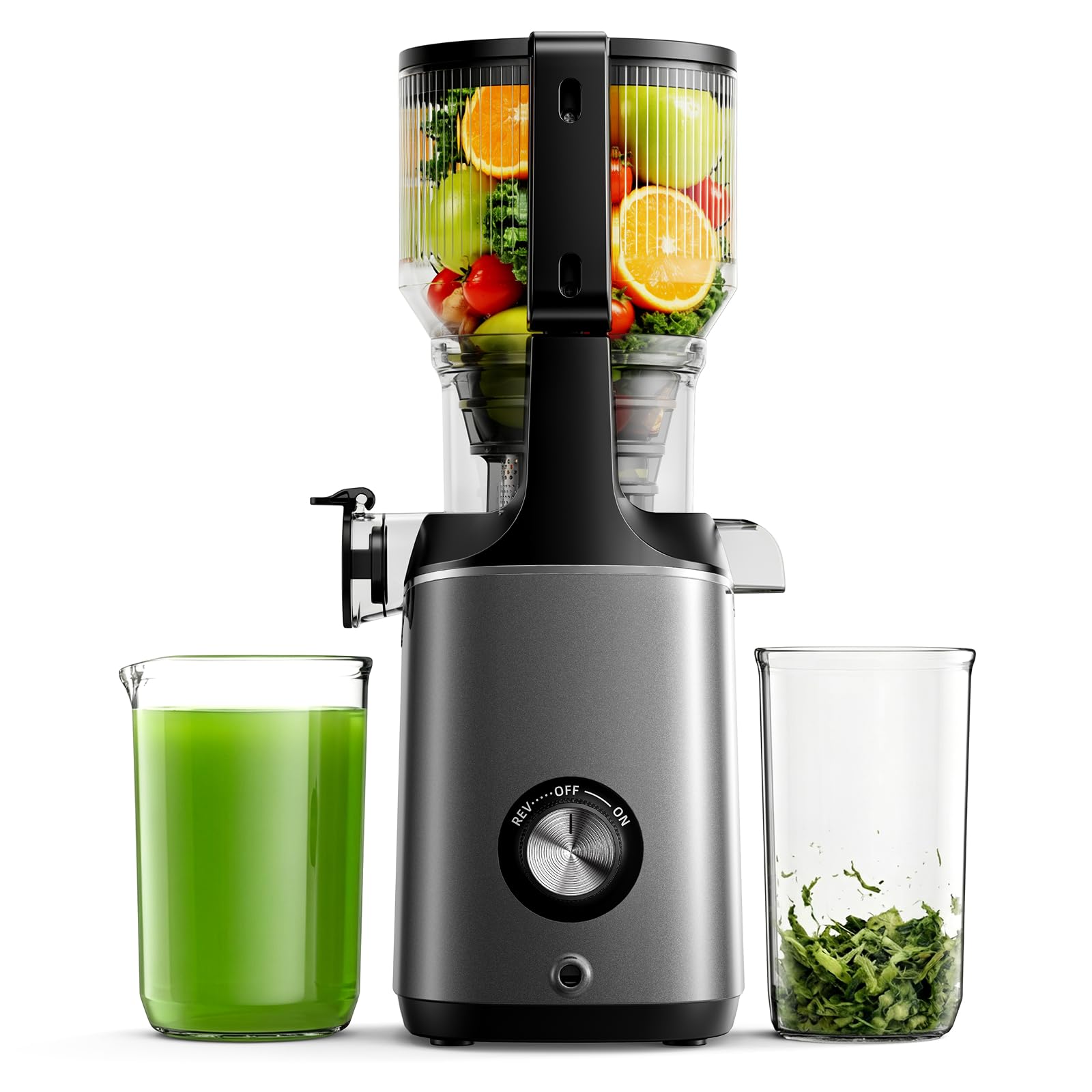 EUHOMY Cold Press Juicer Machines, 5.8" Wide Feed Chute Juicer Extractor