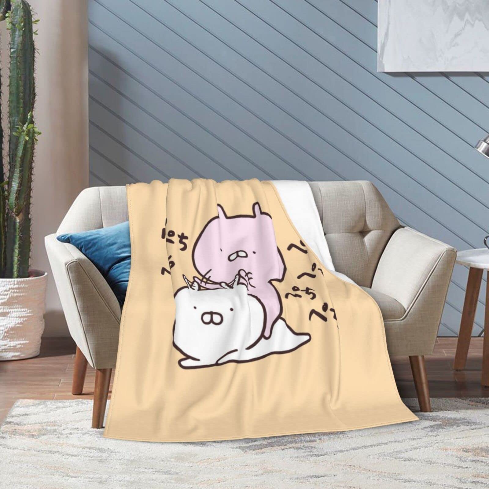 Amazon｜うさまる ブランケット フランネル柔らかいふわふわ毛布 