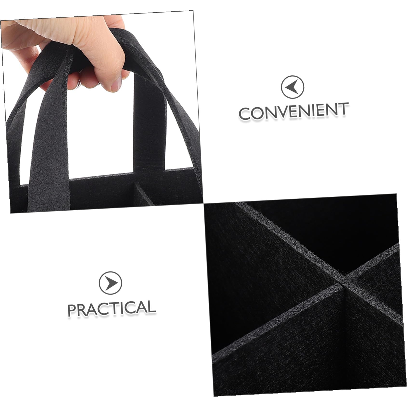 Bolsas de Fieltro para Botellas de Vino con Asas, 3 Piezas