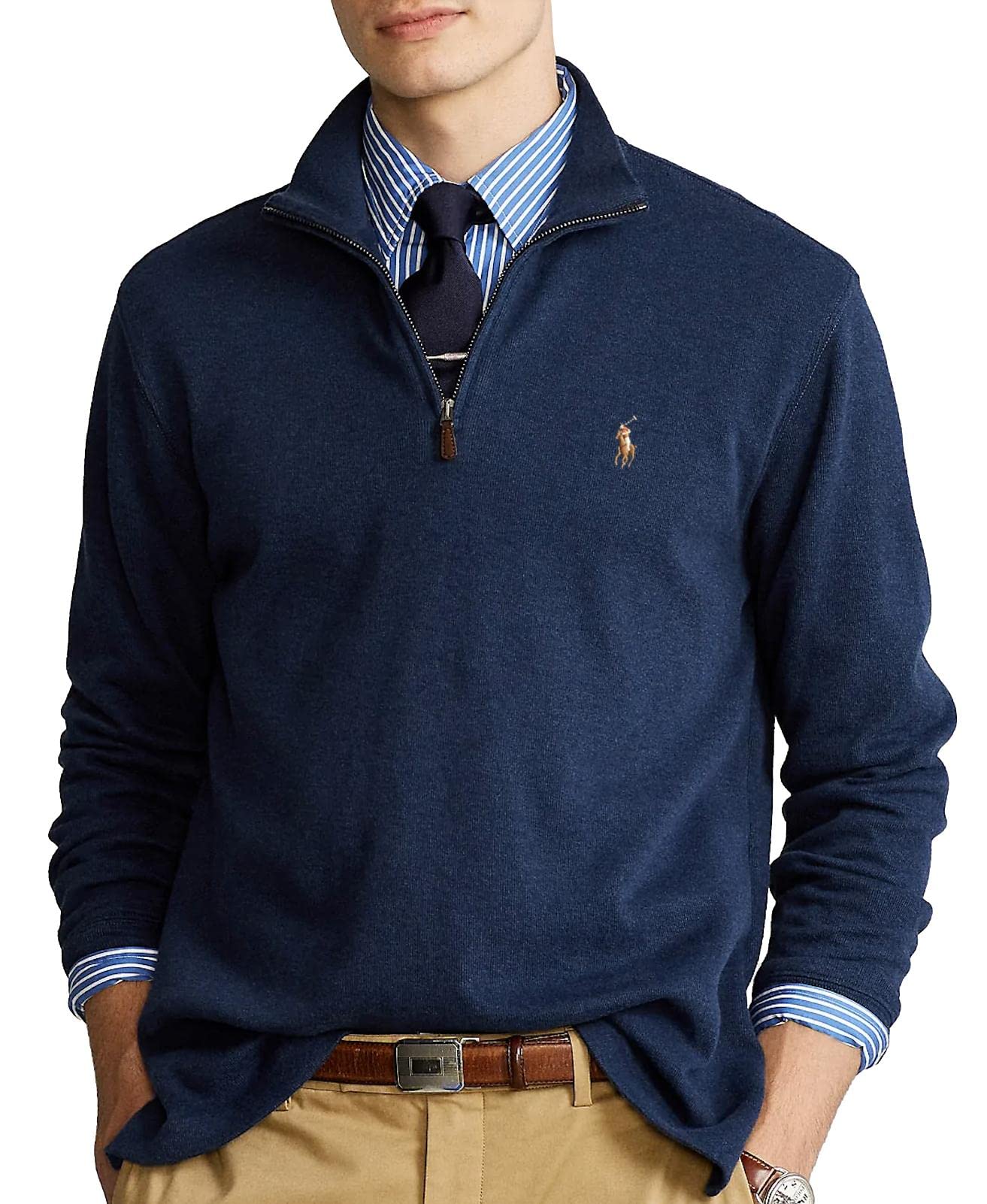 Polo Ralph Lauren Estate Rib Quarter Pullover mit Reißverschluss für Herren (1 Stück)