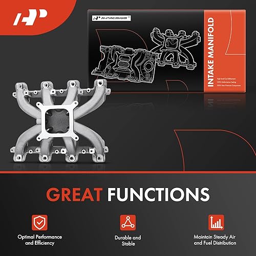 Miniatura 5 de A-Premium Colector de admisión de altura media superior EFI de aluminio para motor con sellos y pernos 8Cyl 5.7L 6.0L Compatible con Chevy 98-02