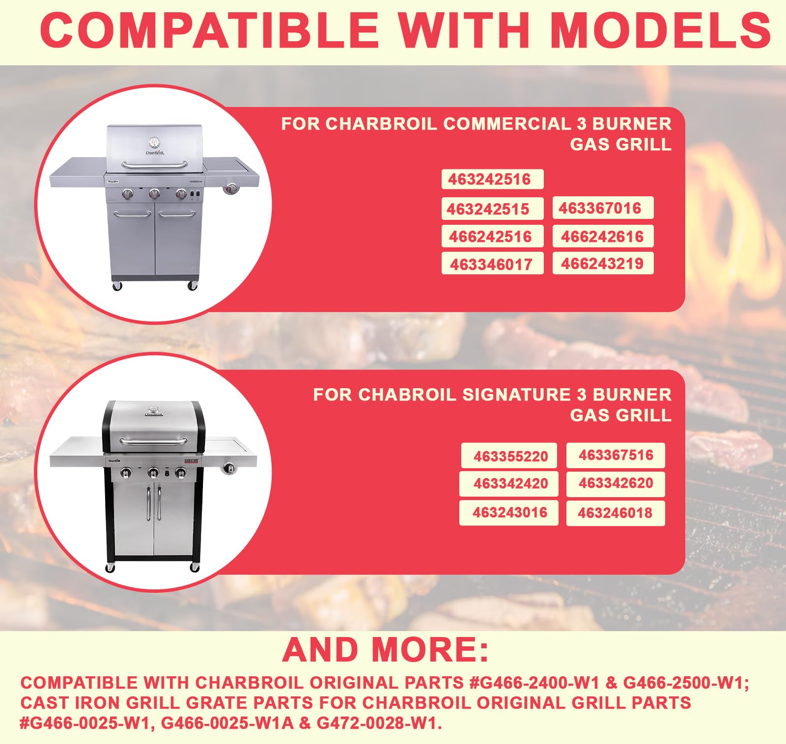 Plaque émettrice Et Grille Pour Barbecue à Gaz Charbroil