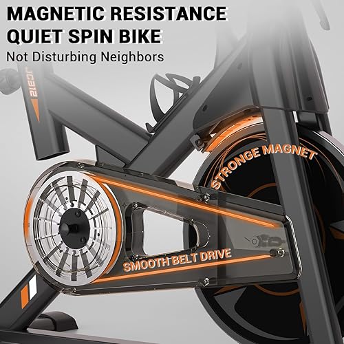 Miniatura 3 de Bicicleta estática WENOKER para el hogar, bicicleta de interior con resistencia magnética silenciosa, volante pesado y monitor LCD mejorado (versión