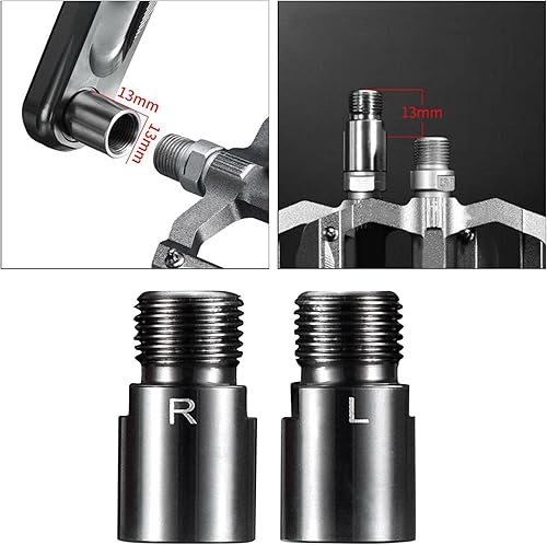 Miniatura 5 de SM SunniMix Extensores de pedal de bicicleta, 1 par de extensores de pedales de bicicleta de acero cromado y molibdeno extendido para cualquier